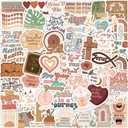3 x 105 Pcs Boho Motivational Stickers, Holographic Vintage Aesthetic Inspirational Boho Jesus Faith Stickers for Christians, God Healing Sticker for Water Bottles Laptops Books