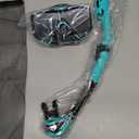 Greatever Snorkel Set Pano 3 Window Snorkel Mask Adult, Panoramic Wide View, Anti-Fog Scuba Diving Mask, Anti-Leak Snorkel Goggles Dry Top Snorkel, Professional Snorkeling Gear for Adults (Black Green)