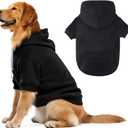 Dog Basic Hoodie Ultra-Soft Dog Clothes Cold Weather Sweaters for Medium Large Dogs Breathable Cozy Fabric Pet Coat Warm Stylish Sweatshirt with Leash Hole Pocket Dogs Jacket for Cats Boys Girls, XL
