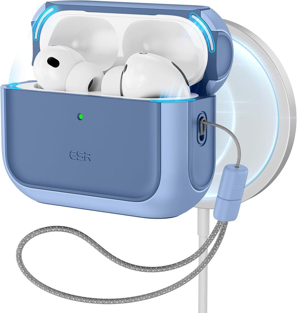 ESR for AirPods Pro 3 Case, Compatible with AirPods Pro Case 3rd Generation (2025), Compatible with MagSafe, Full Drop Protection Cover with Lanyard, Navy Blue