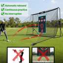 Golf Practice Net 10×7ft with Auto Ball Return, Portable Golf Net for Backyard & Indoor Training, Heavy-Duty Golf Hitting Net with Target Cloth & Carry Bag for Driving, Chipping & Swing Practice