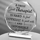 CroBlissful Physical Therapist Gifts Physical Therapist Gift for Women Men Teacher Appreciation Thank You Acrylic Desk Decor Plaque Birthday Plaque Gifts for Friends Coworkers Bosses Home Office, 4.72 x 4.72 x 0.55 inches
