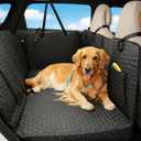 Dog Seat Cover for Back Seat, PU Hard Bottom Back Seat Extender Holds 420 lbs, Upgraded Material Waterproof, Anti Scratch, Safer, Easy to Use and Clean, Pet Car Bed Dog Hammock for Car, SUV, Truck