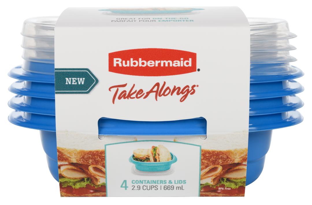 Rubbermaid 8 Containers 5.2 Cup 2 Pack, Red and Blue