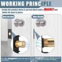 2 x Silent Magnetic Door Ball Catch Adjustable Magnet Closet Door Catch Ball Replacement Hidden Latch Hardware No Noise for Invisible Closet Pantry Magnetic Lock Closing(Black,8 Pcs)