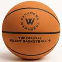 WAWAWEWA The Official Silent Basketball Size 7 (29.5") - Grooved Airless Indoor Basketball for Quiet Dribbling and Indoor Training - Real Feel PU Foam Ball
