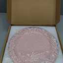 13" Pink Charger Plates, Set of 6 Plastic Textured Chargers for Dinner Plates with Embossed Rim, Table Dcor, Party, Wedding, Holiday
