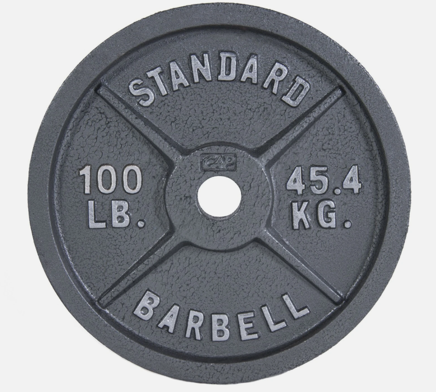 CAP Barbell Olympic Weight Plate 100 Lb 1Pc