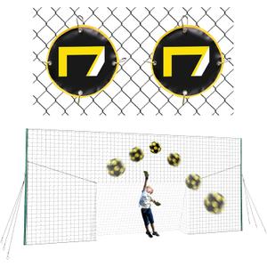 3-in-1 Soccer Training Rebounder & Goal Backstop Net - Soccer Goal for Volley, Passing, Solo Training - Outdoor Sports, Backyard Games