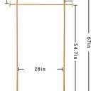 Gold Clothing Rack, Modern Clothes Rack with Shelf, Heavy Duty Freestanding Coat Rack, Metal Coat Hanger Stand with Hooks for Boutique Office