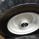 4.10/3.50-6 Flat Free Tire and Wheel, 12'' Solid Replacement Wheel