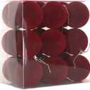 Senjie 3.15inch Christmas Tree Ornaments Velvet Balls,18PCS Flocked Decoration Balls Ornaments Sets for Christmas 2025 Red