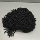 Short Synthetic Dreadlock Wig for Black Women, Afro Curly Faux Locs Braided Hair with Glueless Realistic Twist - Crochet Braided WigsBlack