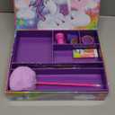 Original Stationery Unicorn Letter Writing Kit - 45-Piece Multi-Color Paper & Sticker Set With Purple Storage Box - Stationery & Letter Paper for Girls