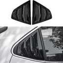 YINGTUU for Toyota Camry 2024 2023 2022 2021 2020 2019 2018 Accessories Car Rear Side Window Louvers Air Vent Scoop Shades Cover Trim Blinds Decals-Glossy Black(Not Fit 2025)
