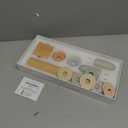 Geesta Adjustable Wood Rolling Pin with 5 Thickness Rings, Precise Dough Roller Handle Press Design with Measurement Guide for Fondant, Pizza, Pie Crust, Cookie, Pastry Baking Decorating Accessories (Western)