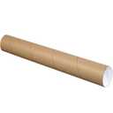 Box USA BP3018K Mailing Tubes with Caps, 3" x 18", Kraft (Pack of 24)