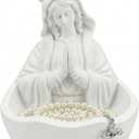 5.5 Inch Our Lady of Grace Virgin Mary Statue, Rosary Holder Catholic Home Decor, Inspirational Religious Gift for Baptism Christmas & Catholic Women