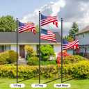 AgiiMan 25FT Flag Pole Kit for Outside House, Including 16 Gauge Outdoor Heavy Duty Flagpole In Ground with 3x5 American Flag and Ball Topper for Residential or Commercial Use, Black
