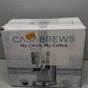 CASABREWS Espresso Machine 20 Bar, Professional Espresso Maker with Milk Frother Steam Wand, Compact Espresso Coffee Machine with 34oz Removable Water Tank for Cappuccino, Latte, Silver