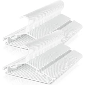 Baby Hangers 100 Pack Non-Slip Kids Plastic Hangers for Closet, Space Saving Toddler Hanger for Infant Clothing, Childrens Hanger for Child, White