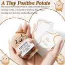 7 x Emotional Support Crochet Positive Potato Inspirational Cheer Gifts for Women,Handmade Positive Crochet Gift Thank You Birthday Mothers Day Teacher Appreciation Gifts for Coworker Nurse Mom Friend