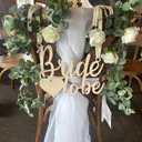 Bride to be' chair Wood Sign - Reception Wedding Decor with Ribbon- Engagement Wedding Party Table Decor for Ceremony Gifts for Bride Bridegroom Newlyweds
