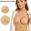 PRETTYWELL Nipple Covers No Show 4 Pairs Large Sticky Nipple Pasties Seamless Reusable Thin Breast Petals Nude (L)