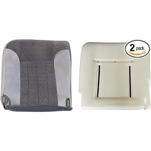 Priprilod Gray Cloth Driver Side Bottom and Foam Pad Cushion Replacement seat Cover Compatible with Dodge Ram 1500 2500 3500 1994 1995 1996 1997