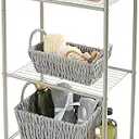 Bath Bliss 3 Tier Storage Shelf | Freestanding | Dimensions: 17.3"x 10.6"x 35.8 | Free Standing | Rust Resistant | Bathroom Storage | Easy to Assemble (Bronze)