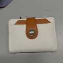 Beige Small Wallet Women RFID Blocking Bifold, Credit Card Holder, Zipper Coin Pocket, PU Leather, Compact, Travel, 4 ID Window, 14 Card Slots, Cash Purse, Ladies Woman Female Girls