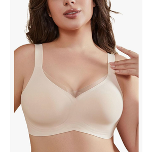 V Mesh Crossover Bras No Underwire Seamless Bralette Comfortable Full Coverage Supportive T Shirt Bras for Women Size XL