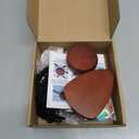 Wind Chime Replacement Parts, 28 PCS Windchime Repair Kit Including Round Top, Clapper, Wind Catcher, 19.6FT Nylon Cord, DIY Wind Chime Supplies (Dark Brown)