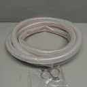 Soft Braided PVC Tubing - 3/4" ID x 1" OD High Pressure Clear Flexible PVC Tube Reinforced Vinyl Hose for Water, Oil with 2pcs Hose Clamps (10Ft)