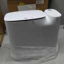 CTIME Bathroom Trash Can Set - Narrow White Plastic Small Trash can, a Toilet Wand, Toilet Brush Holder and 36 Refills, 2 Gallon Trash can with pop-up lid, Suitable for bathrooms and Small Toilets.