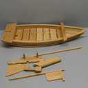 Wooden Sushi Boat Serving Tray, 20.5 Inch Sushi Plate for Restaurant or Home, Large Size Sushi Tray Serving Boat Plate for Restaurantware (52cm/20.5inch) (28" x 9.4" x 3")