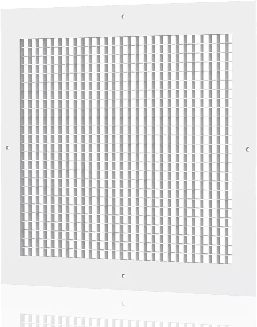 Return Air Grille Fits 20'' x 20'' Duct Opening, Aluminum Eggcrate Return Grille Cover Rust Proof Vent Duct Cover Grille for Wall &Ceiling |Outer Dimensions: 21.73'' X 21.73'' |