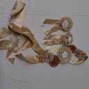 Mommy to Be Sash, 3PCS Teddy Baby Shower decorations favors for Girl - Mom to be sash shower for Boy, Brown Teddy Photo Props Gift