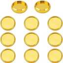 KINCHYGO, 11 Pack Metal Binding Discs 18mm/0.71in Aluminium Discbound Expansion Binder Rings for Notebook (Gold)