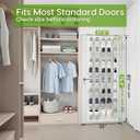Unjumbly Over the Door Shoe Organizer with 40 Large Breathable Mesh Pockets, Space Saving Shoe Holder, Hanging Shoe Rack for Entryway Bedroom Closet Storage (White, 40 Pockets)