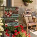 Garden Flags, Welcome Garden Flag, Winter Cardinal Bird Flag Double-Sided Flags for Farmhouse Yard Outdoor Flag Decor-12 x 18inch (Red Bird-5)