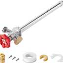 VEVOR Anti-Siphon Frost-Proof Sillcock, 12" Freeze Proof Outdoor Faucet Bib with Backflow Preventer, 1/2" Push-to-Fit Connector X 3/4" Hose Bibb, No Lead Frost-Free Spigot for PEX Copper CPVC Pipes