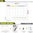 Mag-Fancy Magnetic Dry Erase Calendar for Refrigerator or for Wall -Versatile- Monthly Whiteboard Calendar with Daily Goals Tracker