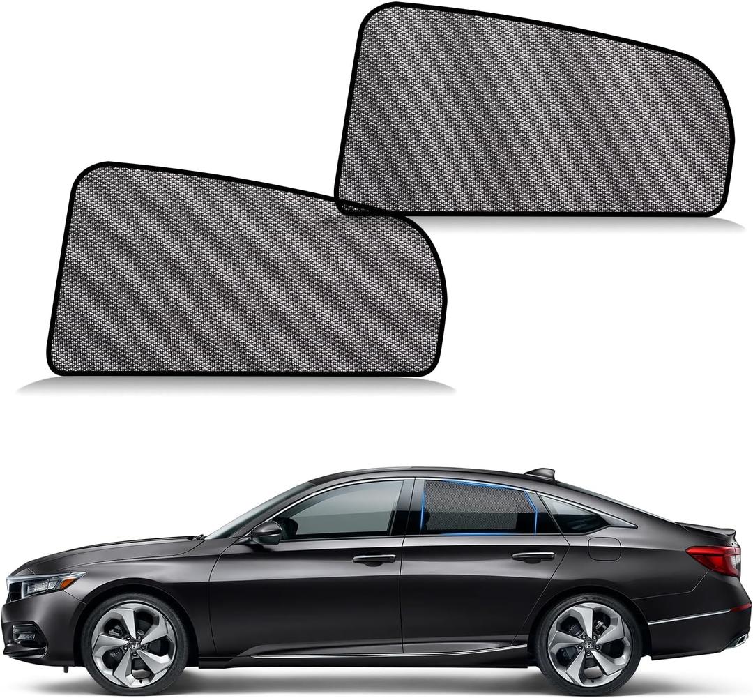 ZATOOTO Car Window Shades Accord 2018-2023 for Rear Window 2Pack car Shades for Back Windows Baby & Pet | Blocks 99% UV Rays & Heat | Breathable Mesh for Privacy & Bug Protection | Camping & Travel