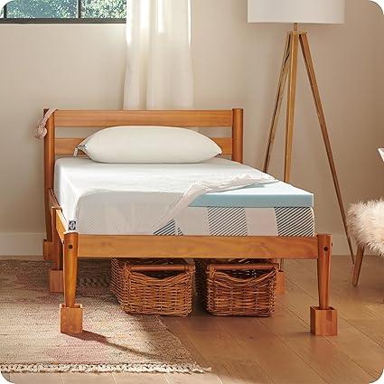 Sealy Dreamlife 2” Gel Memory Foam Queen Mattress Topper with Cooling Cover, SealyComfort Gel Foam, SealyCool Stretch Knit Cover with Corner Straps