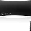 Inflatable Neck and Lumbar Support Pillow with Adjustable Straps for Travel and Office Use, Black