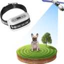 GPS Wireless Dog Fence System, Electric Satellite Technology Pet Containment System by GPS Signal Boundary for Dogs and Pets with Waterproof & Rechargeable Collar Receiver(White)