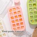 800ML My Crush Cup, YFJOLEN 2 in 1 Ice Cube Water Bottle with Straw for Cool Summer, Zero Touch Press Ice Cube Mold Tray for Coffee Juice Gym Outdoor Travel (Pink)