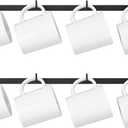 Dahey Metal Coffee Mug Rack Wall Mounted with 8 Hooks, Set of 2, Mug Display Rack Cup Holder Storage for Kitchen Dining Room Coffee Bar, Black