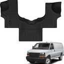 Auxko All Weather Floor Mats for 2015-2026 Chevrolet Express & GMC Savana 1500/2500/3500/4500 TPE Rubber Liners Accessory for Chevrolet Express/GMC Savana 2015-2026 Odorless Anti-Slip Mats Black